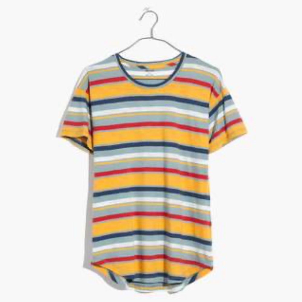 Madewell NWOT❗️Whisper Cotton T-Shirt in Carlsbad Stripe - Picture 7 of 7